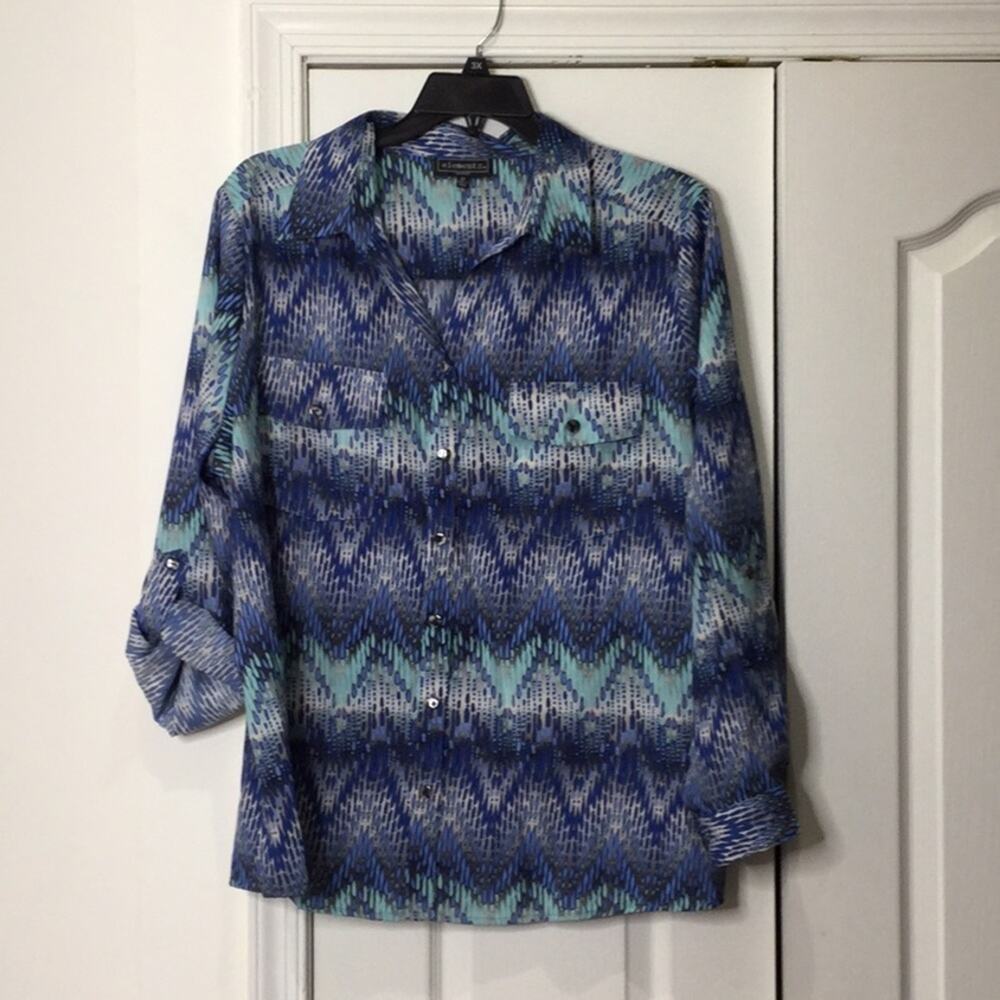 Elementz blue mint 3x blouse worn once perfect